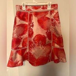 ABS A-Line skirt flower pattern womens size 6